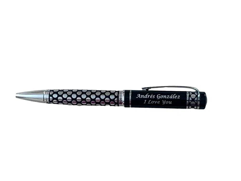 regalo grabado - Bolígrafo Fashion Pierre Cardín Personalizado | Grabado Texto en 2 Líneas | Regalo para Aniversario y Cumpleaños | Diseño Vanguardista | Estuche Elegante | (Negro)