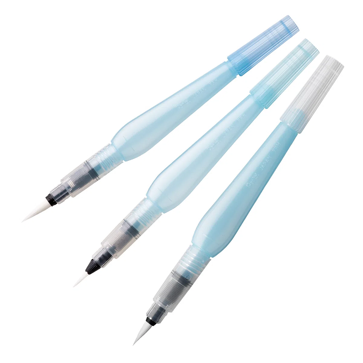 Pentel Arts Aquash FRHBFMBP3 - Cepillo de agua con puntas surtidas, paquete de 3