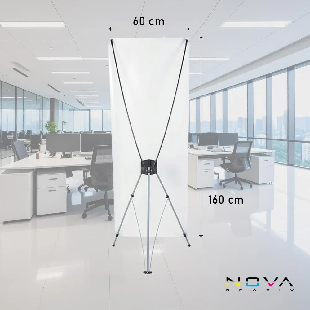 Genérico Banner X Soporte Publicitario 60x160 cm | Estructura Ligera y Resistente | Ideal para Publicidad, Exposiciones y Eventos | Portátil, Desmontable y Reutilizable