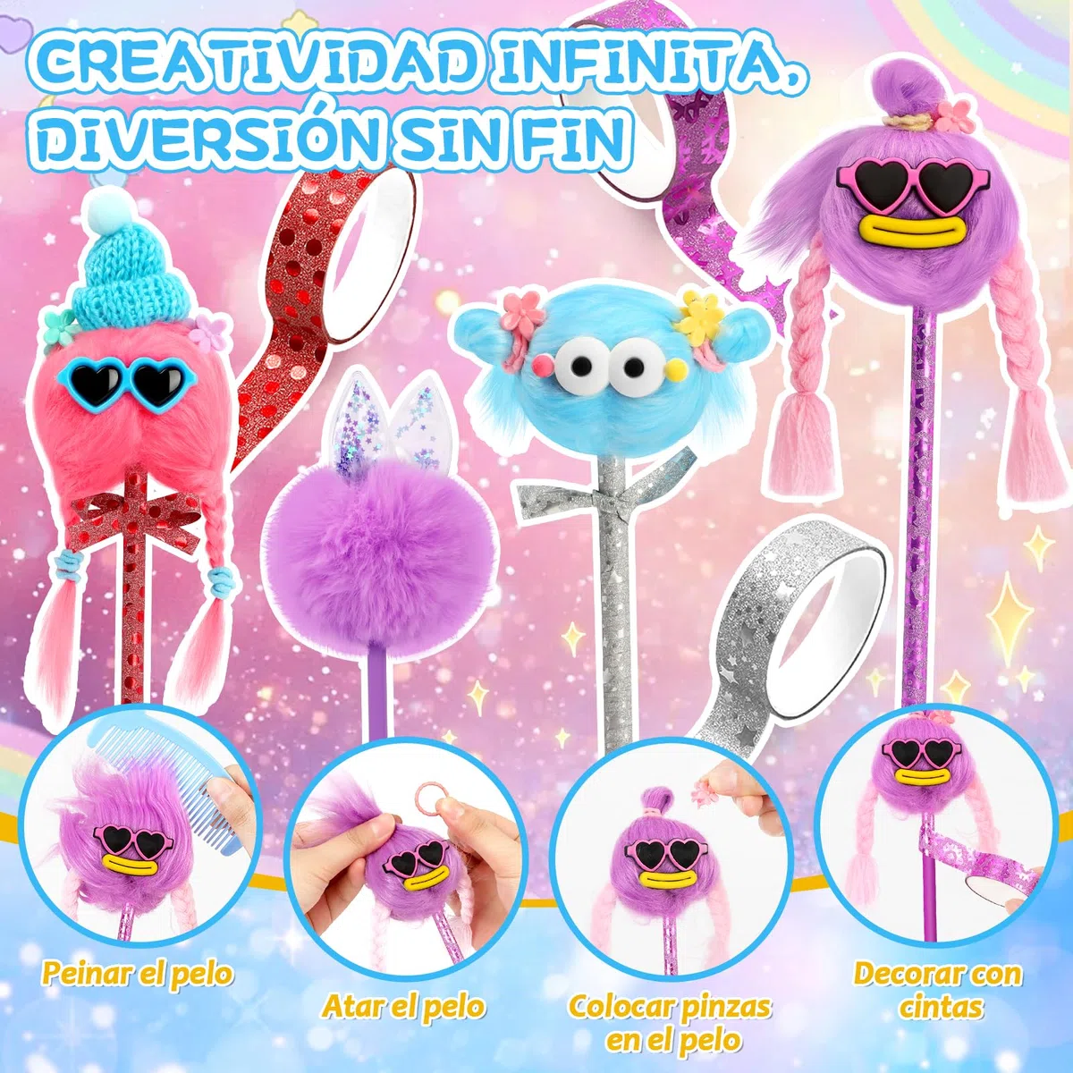 Charmofun Laboratorio de Bolígrafos, Kit de Creación de Bolígrafos, Juego Hacer Crear Bolígrafo Personalizado, Fábrica Bolígrafo Propios, Kit Creativo Manualidades Niñas y Niños (Edición Estándar)