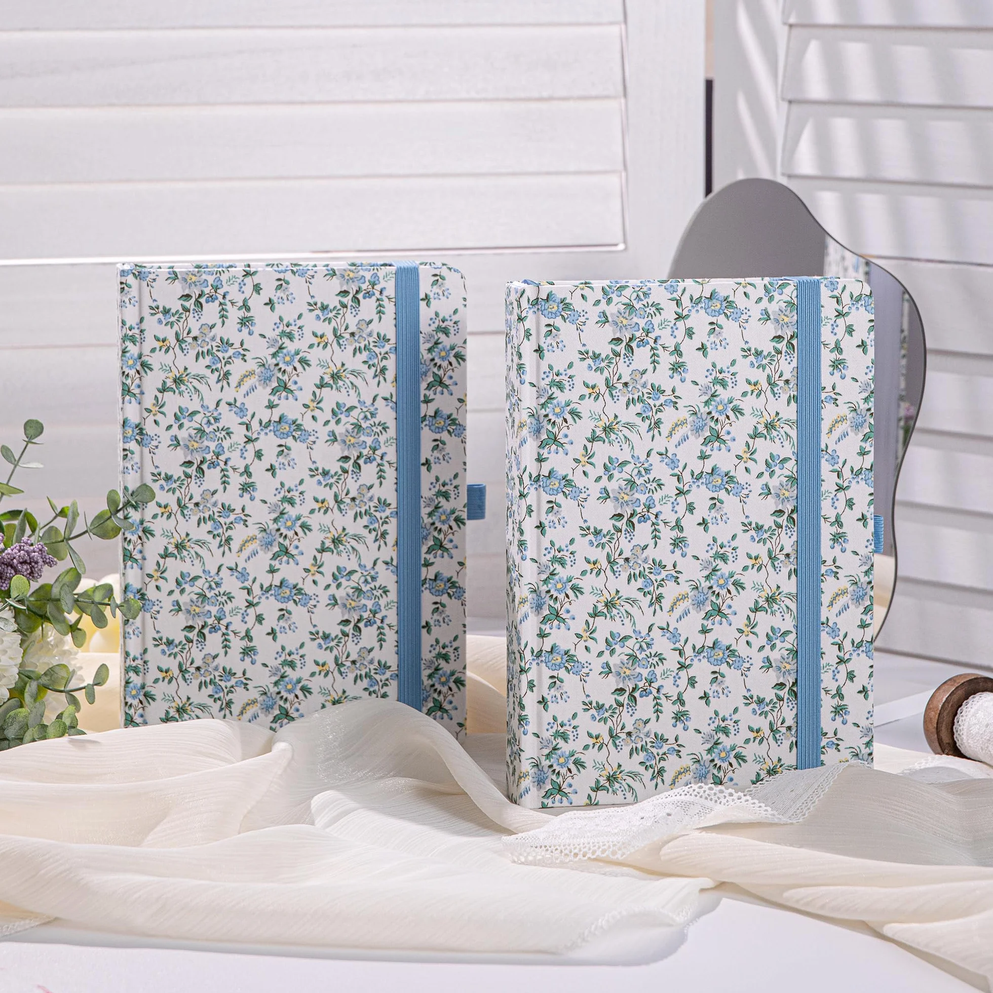 TIEFOSSI Cuaderno Punteado para Mujer, Cuaderno A5 con Cuadrícula de Puntos para Escribir, 190 Páginas Numeradas, Papel Grueso, Diario de Viaje, para Trabajo, Hogar, Escuela, Toma de Notas, Negocios