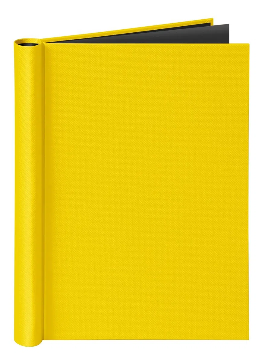 VELOFLEX 4944310 - Carpeta con clips DIN A4 Velocolor, con estructura de lino, capacidad máx. 150 hojas, amarillo, 1 unidad