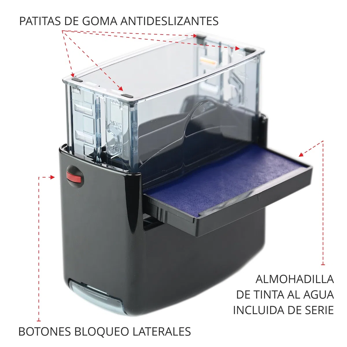 Trodat Ideal 4924 SELLO PERSONALIZADO Cuadrado (40x40 mm) - Sellos de Caucho Personalizados Automáticos con Logo - Cuño Personalizado para Empresas, Bodas y Logotipos Circulares - STAMPA