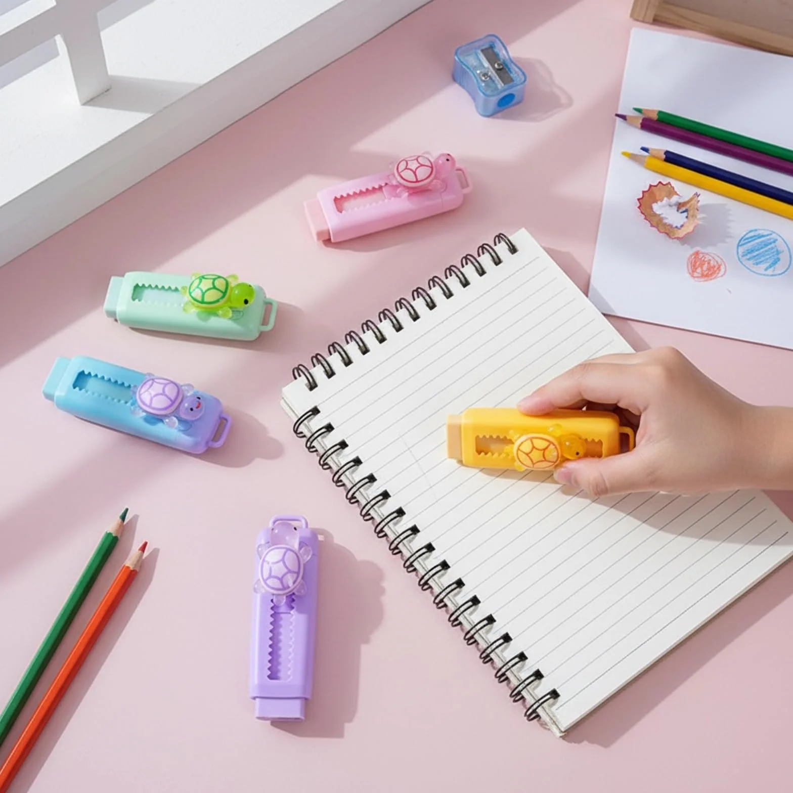 Gomas de borrar retráctiles 4B 10 unidades divertidas animales para niños fiestas