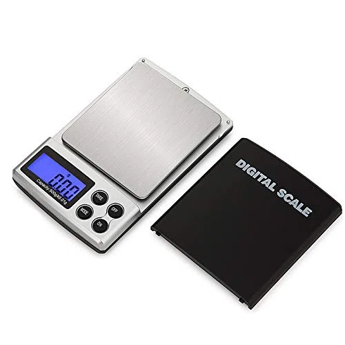 Báscula de joyería, báscula de bolsillo para monedas, 200 g/0,01 g, con pantalla LCD retroiluminada, báscula digital de bolsillo negra para joyas, monedas, hierbas
