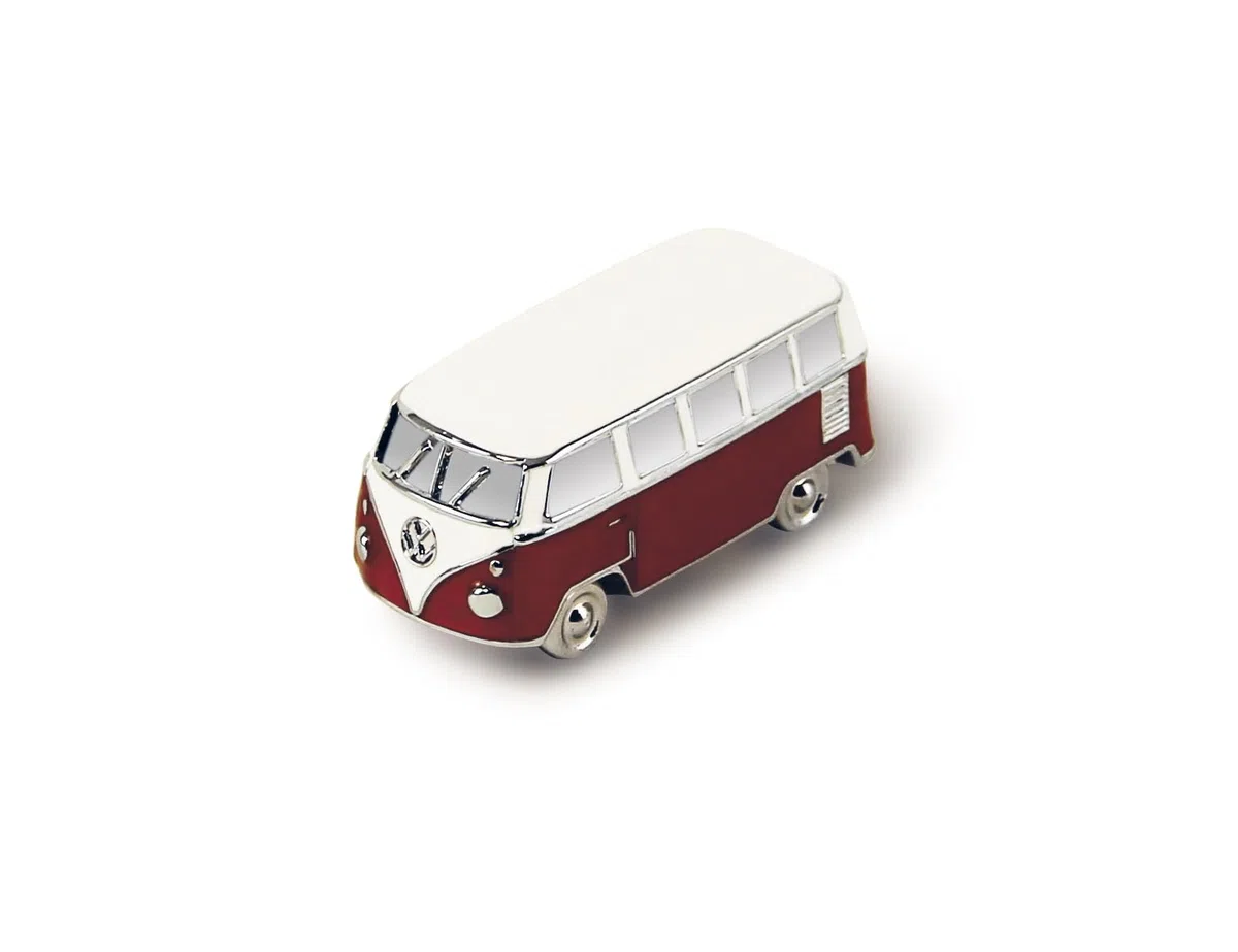 BRISA VW Collection - Imán en 3D de Mini Modelo de T1 Camper Bus para neveraoficina y tablón (Classic Bus/Rojo)