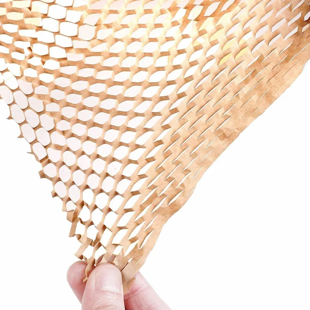 Rollo de papel de embalaje acolchado con diseño de panal, embalaje perforado, envoltura de embalaje para mudanzas de casa, envío rompible, alternativa de Plástico de burbujas (30cmX10m)