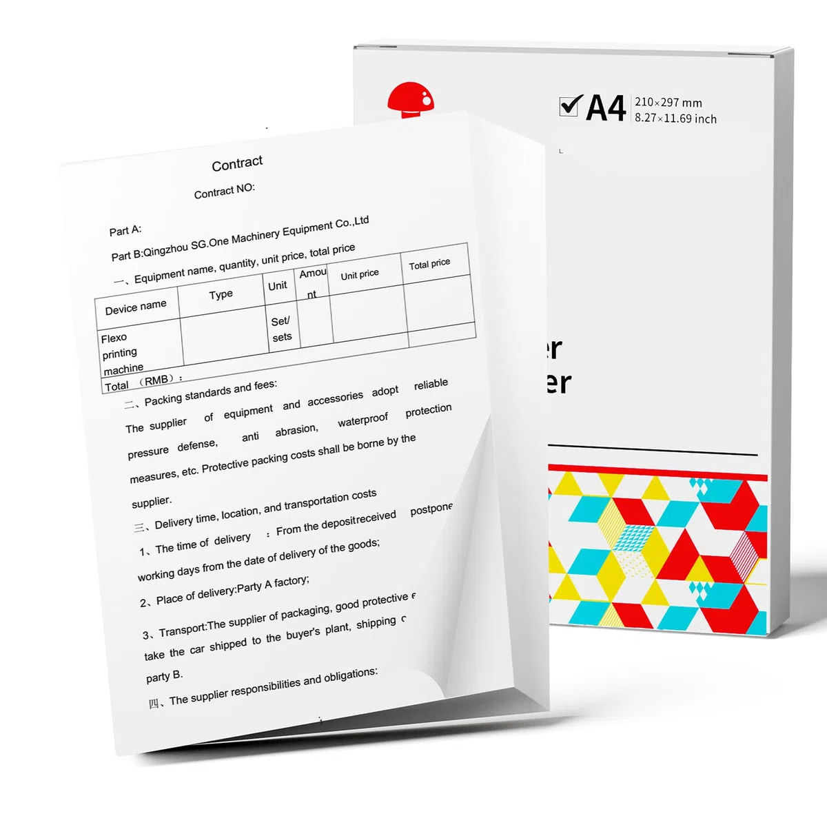 Phomemo A4 Impresora Papel, Papel Térmico Blanco de Secado Rápido para Impresoras Térmicas Portátiles A4 M08F/P831/M832/M833/M834/M835, 210mm x 297mm (8.27" x 11.69"), 100 Hojas/Caja