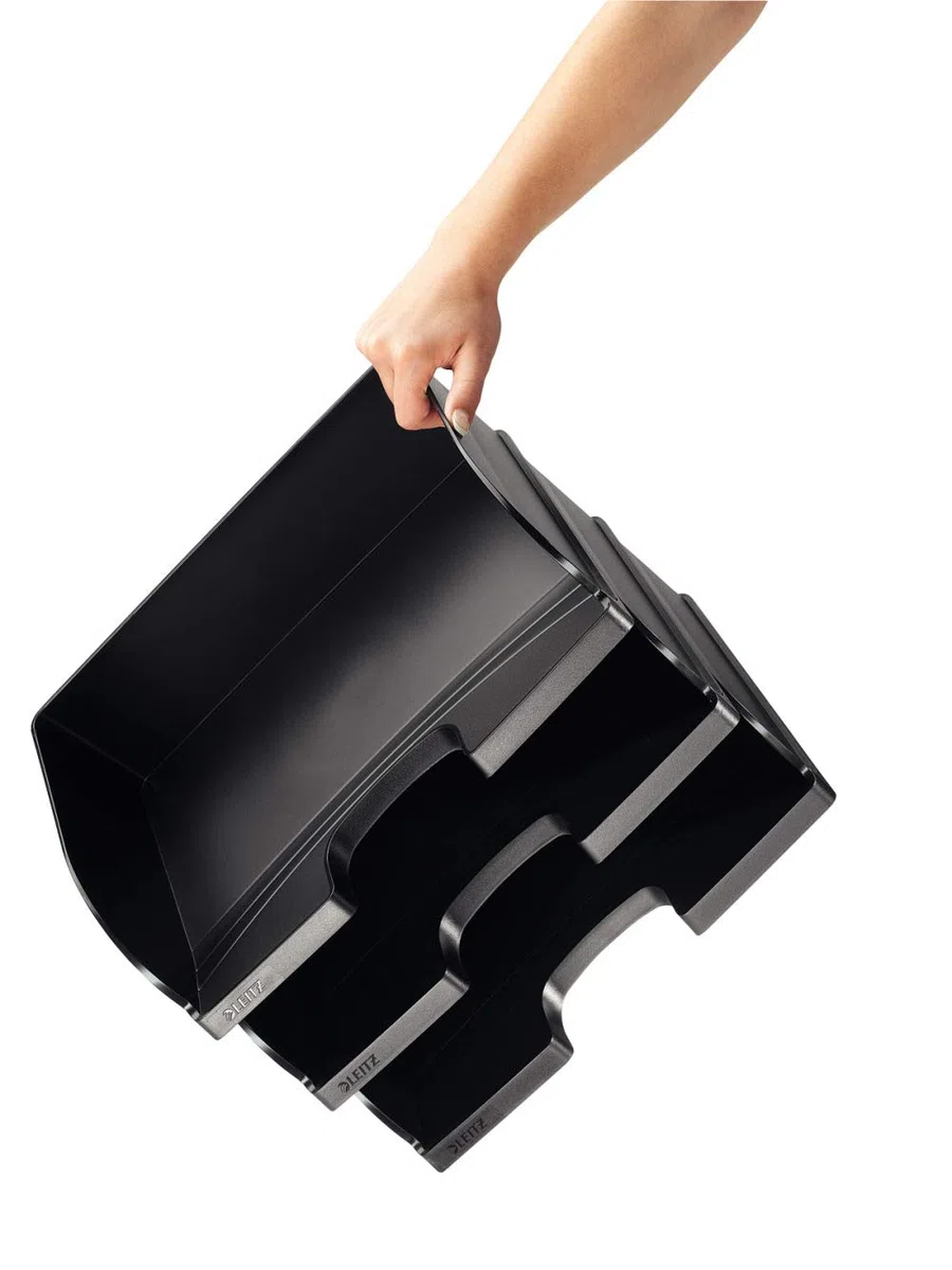 LEITZ 52190085 - Bandeja Plus JUMBO de acceso apaisado color gris