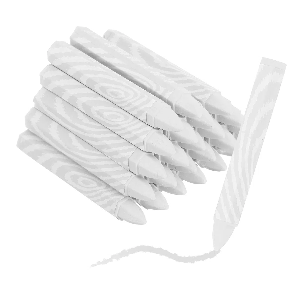 QUARKZMAN 24 Piezas De Crayones De Marcado Para Madera, 4.1" X 0.6" Marcador De Neumáticos De Cera Hexagonal, Lápices De Dibujo Para Madera Metal Cartón Cerámica Vidrio Plástico (Blanco)