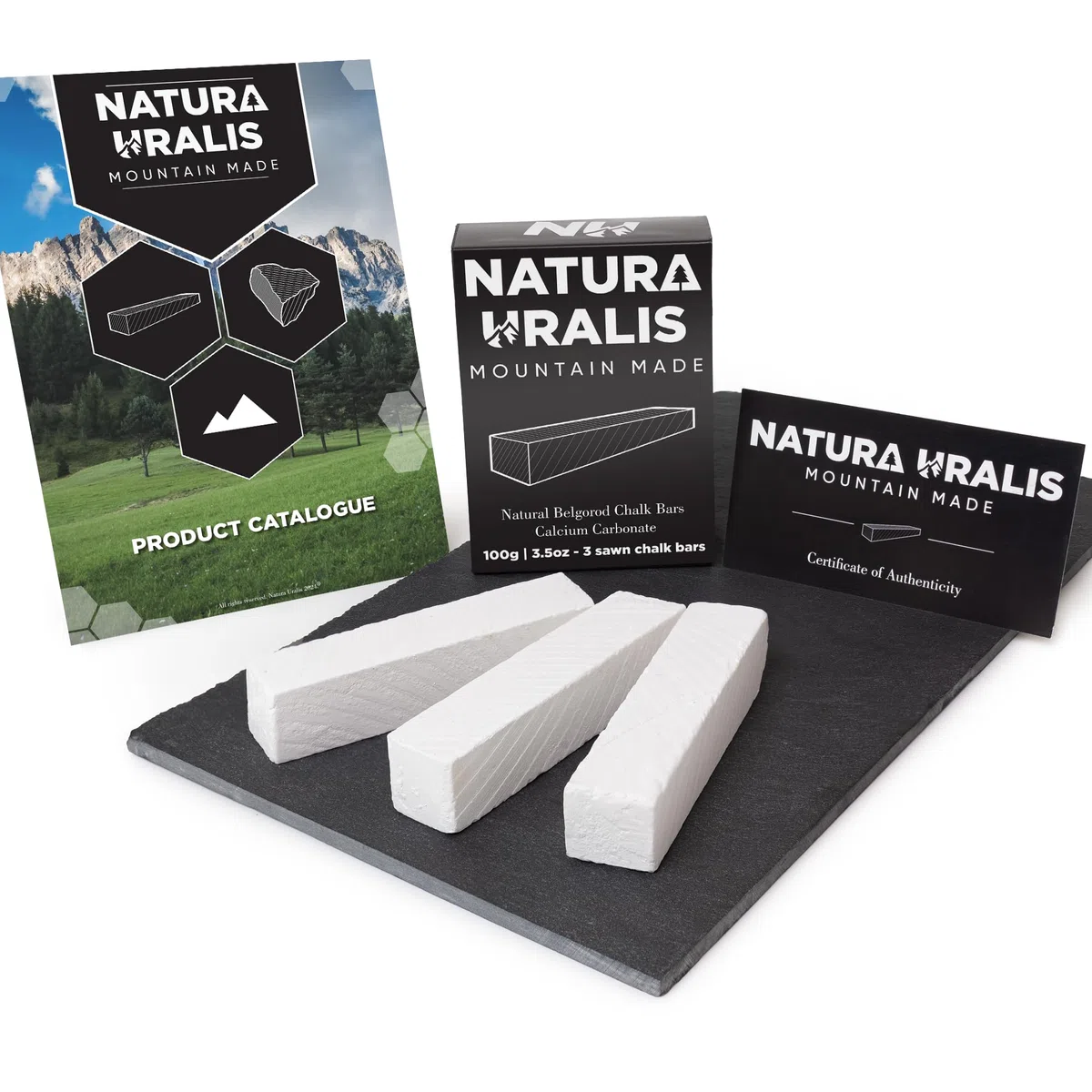 Natura Uralis Premium Tizas Serradas de Belgorod | 100g de Barras de Tiza Blanca - Crujido Increíble, Textura Terrosa, Aterciopelada y Firme, Sensación ASMR