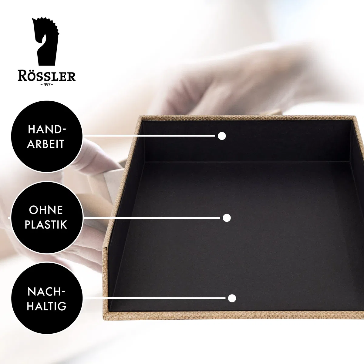 Rössler Papier 1335452600 - S.O.H.O. Cesta archivadora para DIN A4, apilable, Special Line Avellana, 1 unidad