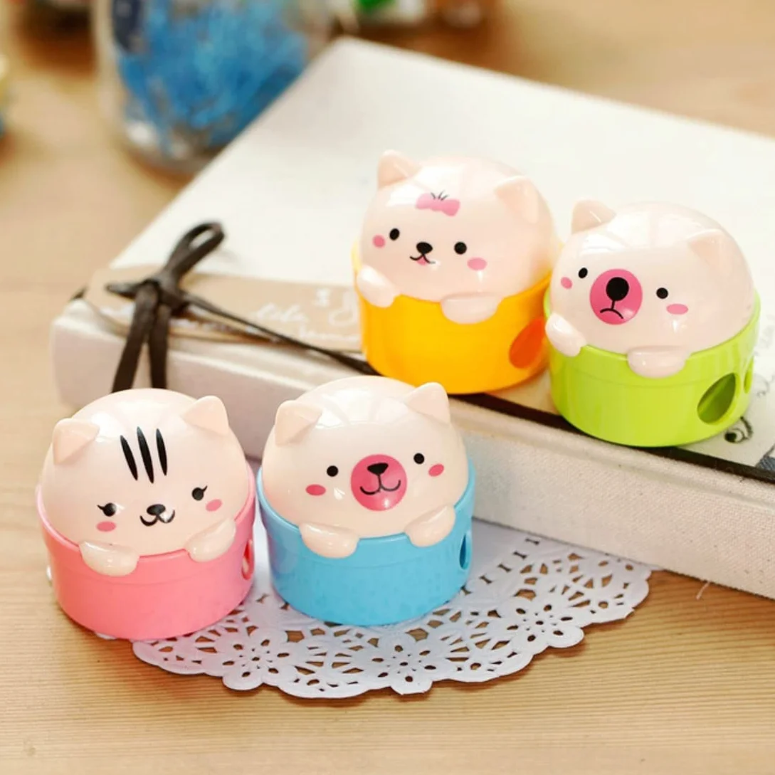 JZK 24 Sacapuntas de Animales Pequeños Con Contenedor para Bolsas de Fiesta, Regalos de Cumpleaños y Premios de Juego para Niños y Niñas