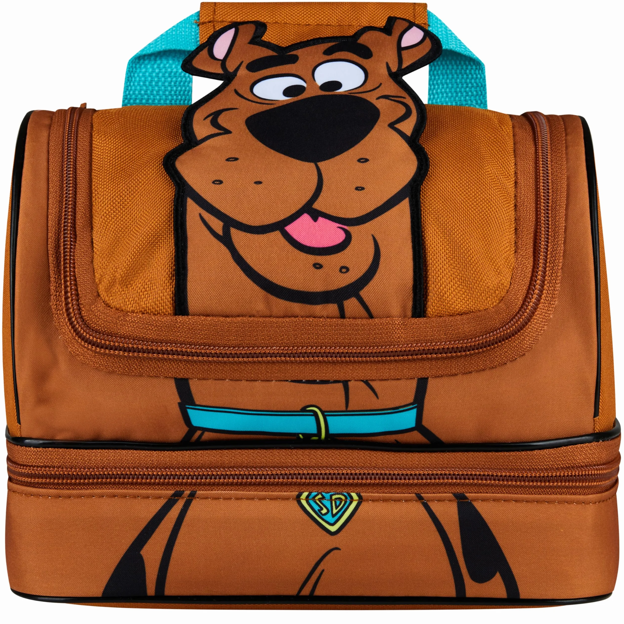 Get Trend Scooby Doo Bolsa Termica Porta Alimentos Infantil Bolsa Almuerzo con Compartimentos Nevera Bolso para Escuela Picnic Viajar (Marrón Scooby Doo)