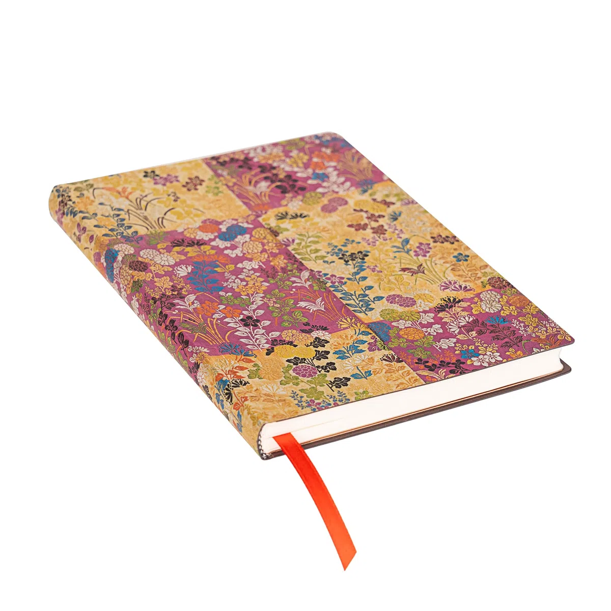 Kara-ori Pink (Japanese Kimono) Midi Lined Softcover Flexi Journal (Elastic Band Closure)