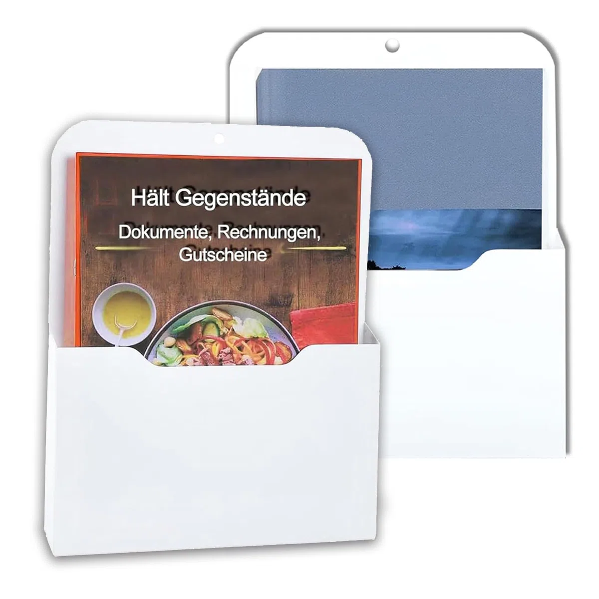 Archivador Magnético, 2 Piezas Portabolígrafos Magnético, Archivador con Clip, Soporte para Rotuladores de Nevera, Portabolígrafos de Pizarra Blanca, para Oficina, Cocina, Blanco