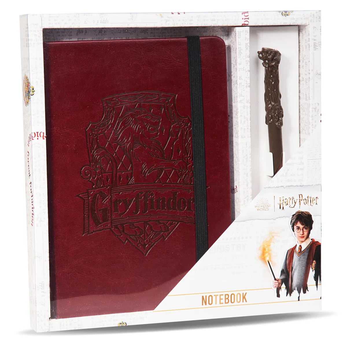 Harry Potter - Libreta con Boli Bolígrafo de Varita, Cuaderno, Diario Secreto, Agenda Escolar con Snitch Dorada, Diario Secreto - Set de Accesorio de Papeleria - Ideas de Regalos Originales