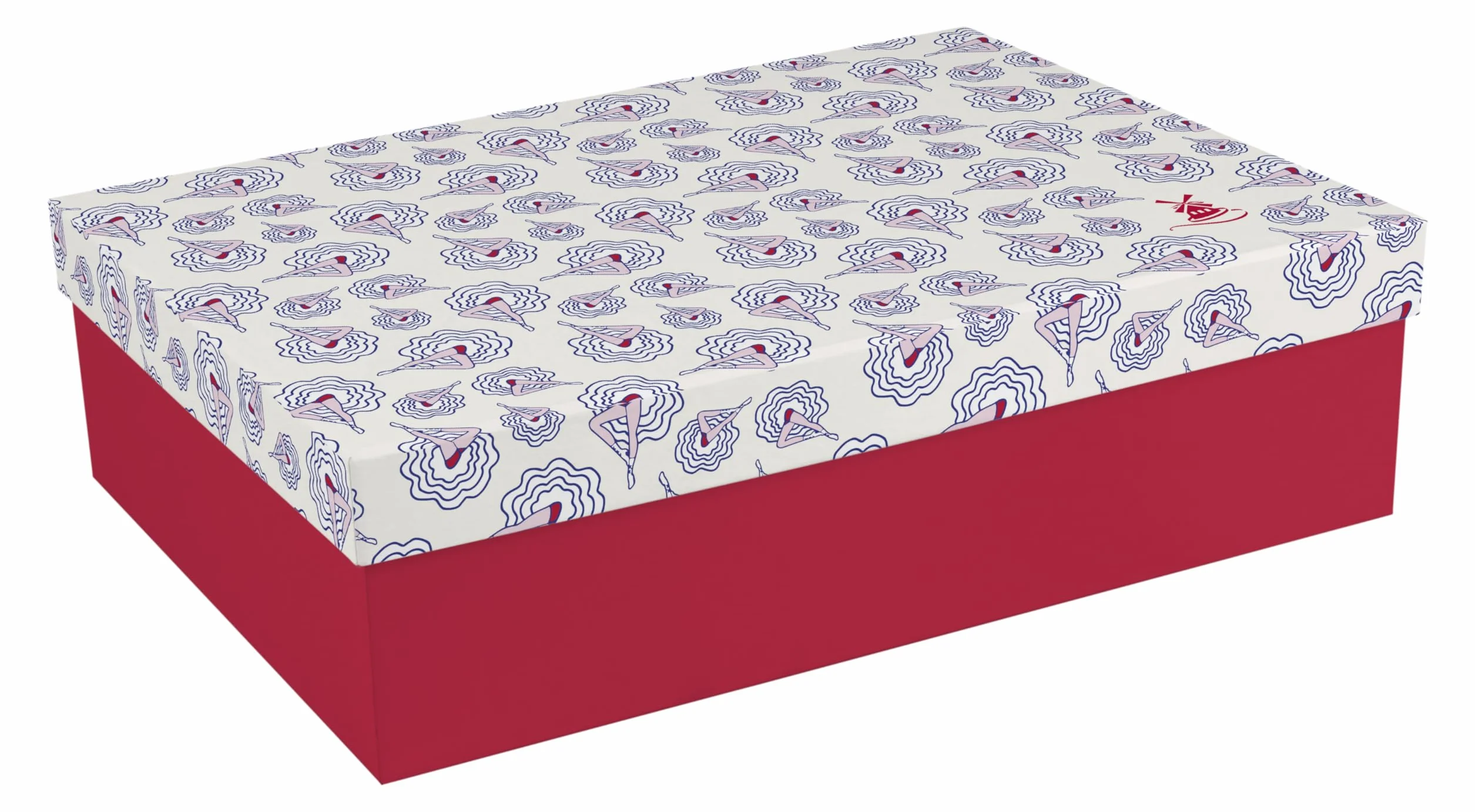 Clairefontaine Organisateur Armoire Boite de Rangement 6 Compartiments 29x21x8,5cm Moulin Rouge