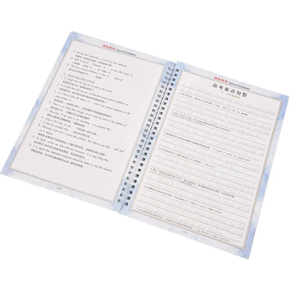 Cuaderno de práctica de caligrafía inglesa Cuaderno de práctica para escribir Beautiful English Groove reutilizable para niños Estudiantes