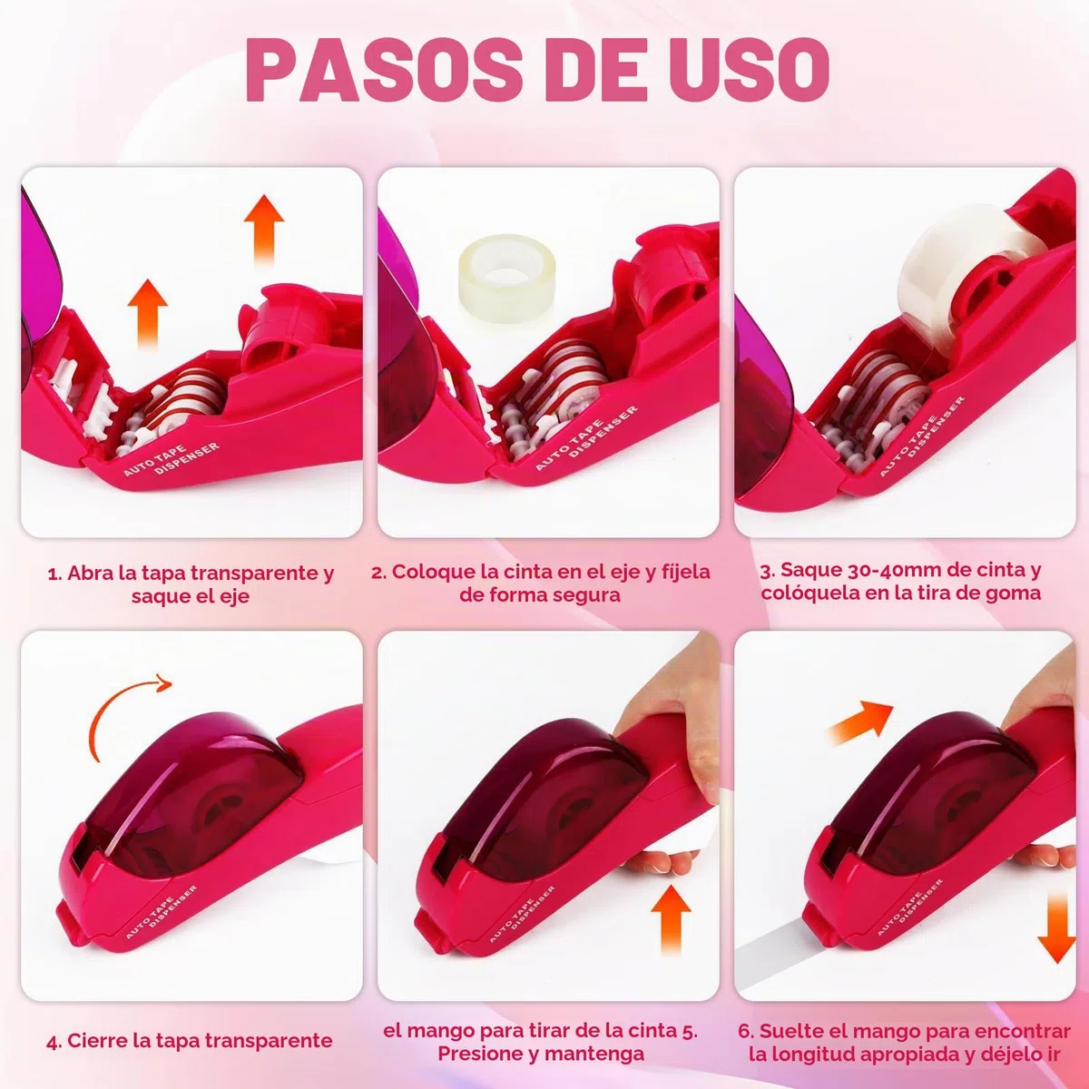 Dispensador automático de cinta adhesiva, dispensador de cinta, dispensador pequeño, dispensador de tiras adhesivas, dispensador de cinta adhesiva, dispensador semiautomático de cinta adhesiva