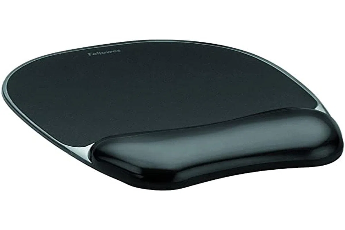 FELLOWES ALFOMBRILLA REPOSAMUÑECAS GEL CRYSTAL NEGRO