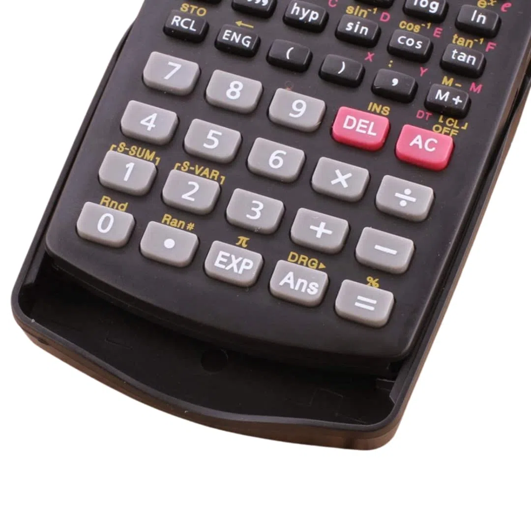 Plus Office Calculadora Científica para Ingeniería, Escuela y Universidad, Pantalla 2 líneas (10+2 dígitos). Funciones Hiperbólicas y Trigonométricas, 2 Años de Garantía, FX-82 Plus Color Negro