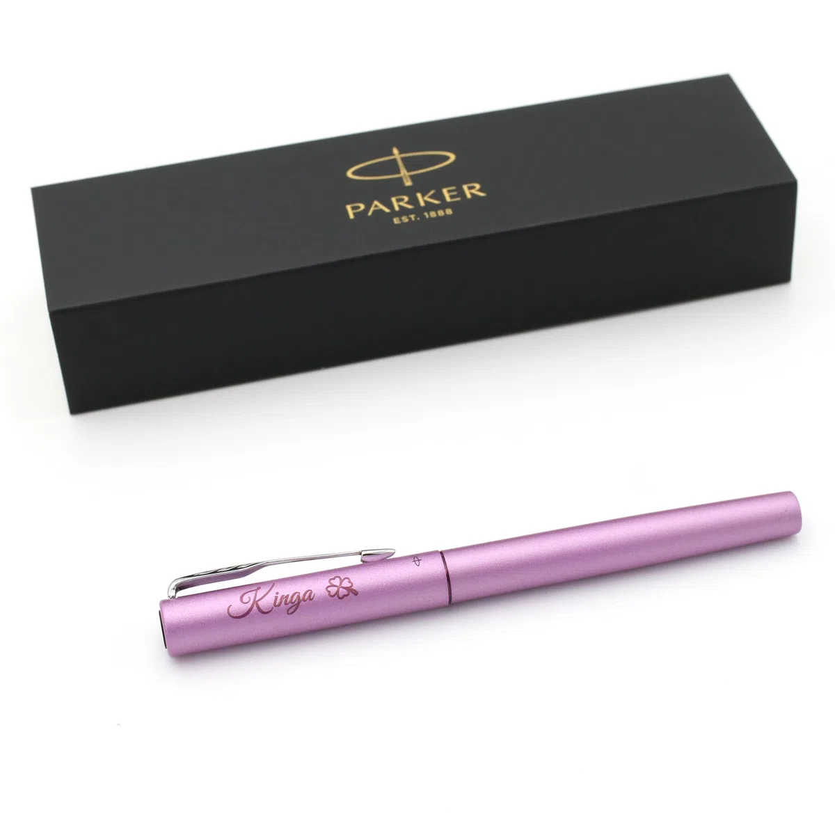Bolígrafo roller Parker Vector XL personalizado + caja de regalo (Lila) | Pluma grabada a medida con nombre | Regalo único para él o para ella