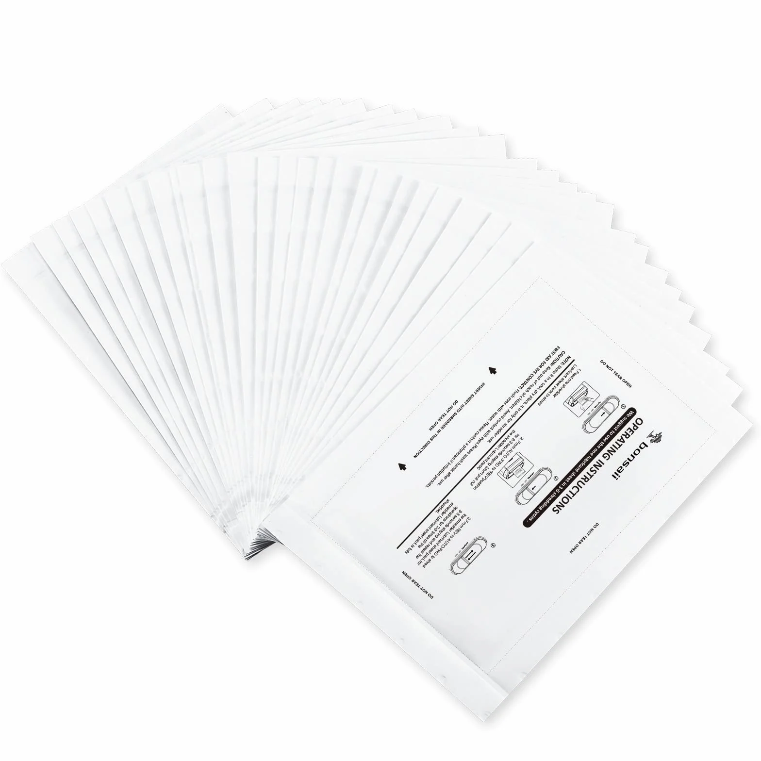 Bonsaii Hojas Lubricantes para Destructoras de Papel,Paquete de 24 (21.4 * 15.1 CM/Pieza)