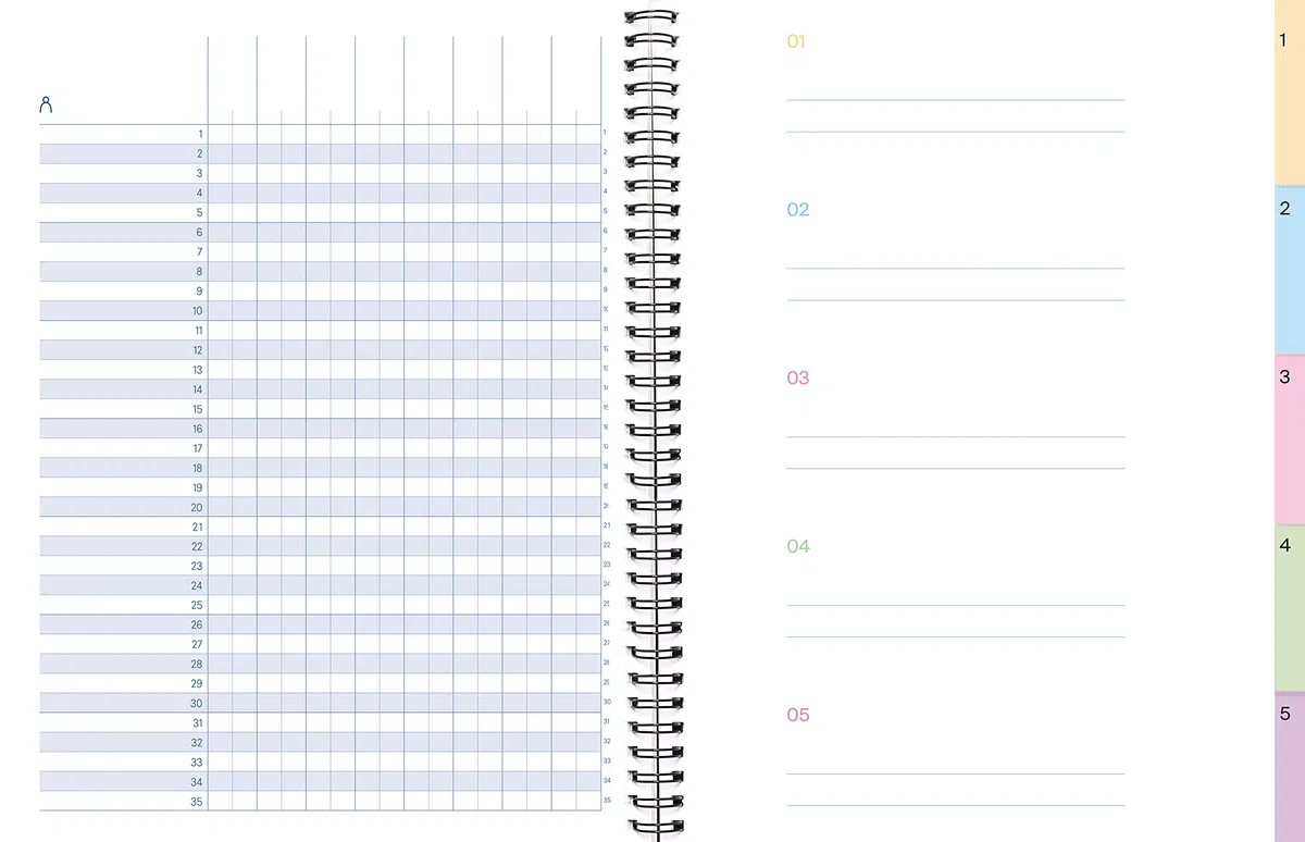 ADDITIO - La Agenda del Profesorado | Planificación trimestral | Semana vista | Evaluación | Tamaño 16,5 x 21,5 cm. | Español | Azul
