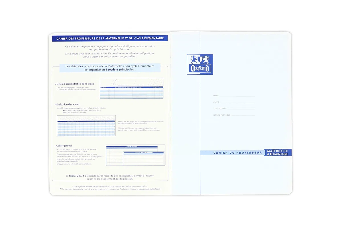 Oxford Oxford Cahier pour professeurs MATERNELLE & ELEMENTAIRE
