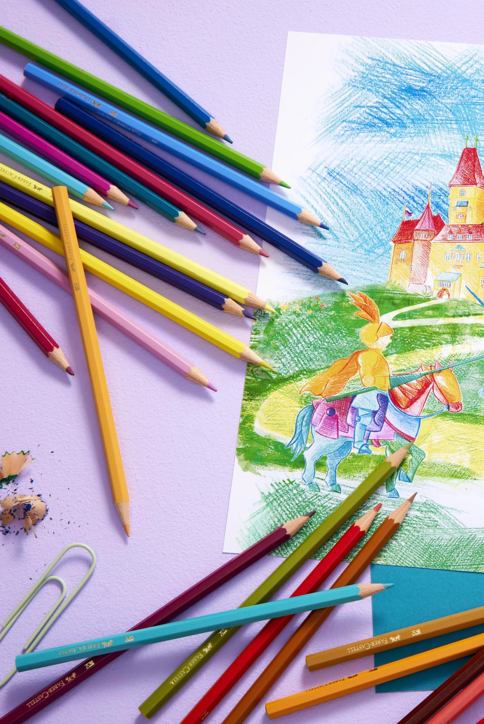 FABER-CASTELL 111260 - Set de lápices de colores Castle, 60 piezas, hexagonales, resistentes a la rotura, para niños y adultos