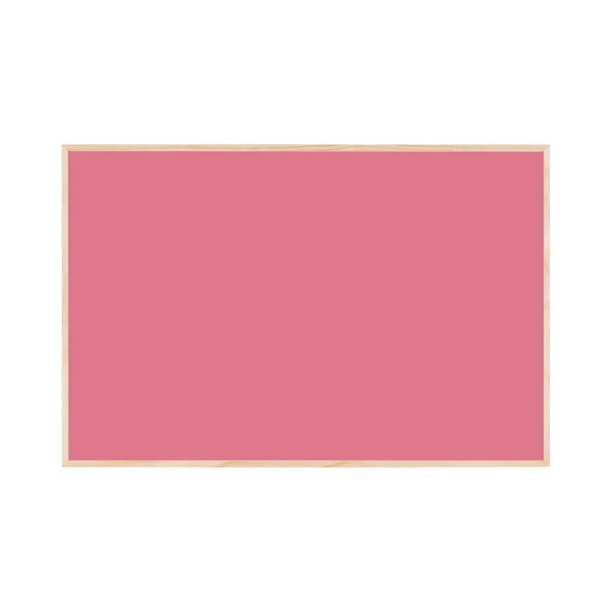 Bi-Office Pizarra Magnética Earth New Basic Fuchsia, 585 x 385 mm, Superficie de Acero Lacado, Marco de Pino Natural