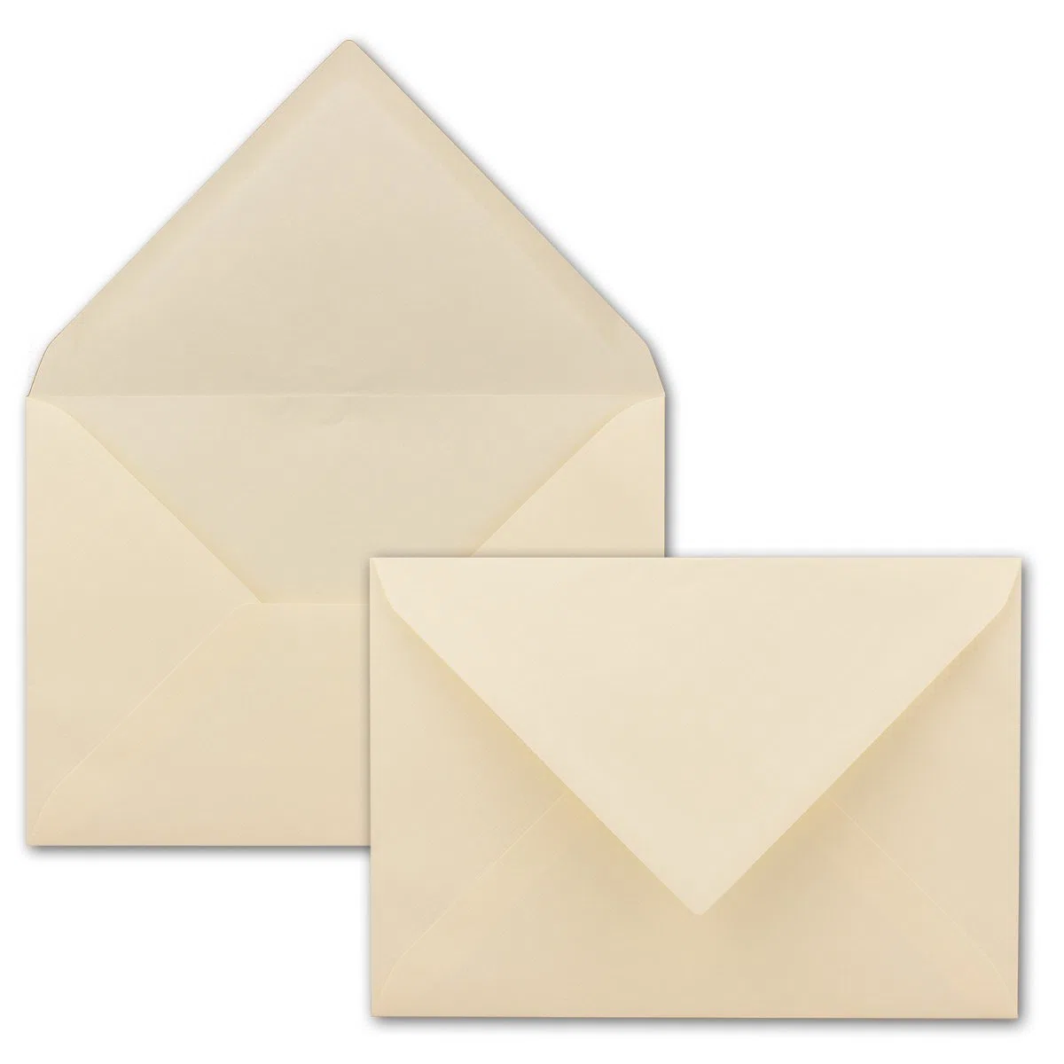 Sobres para cartas - DIN C5 (16,2 x 22,9 cm) - Adhesivo húmedo con solapa - Sobres de Gustav Neuser, color Crema Egoutteur. 50 unidades