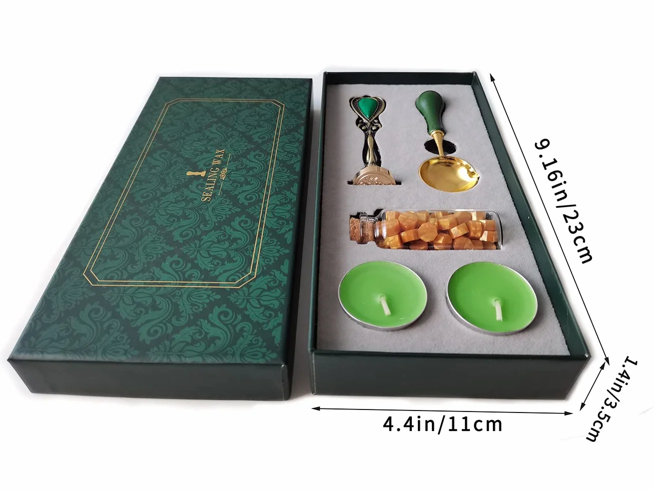 AMTOL Sello de Cera Set, Estilo Europeo Vintage Personalizado para Cartas, Tarjetas, Invitaciones (K)