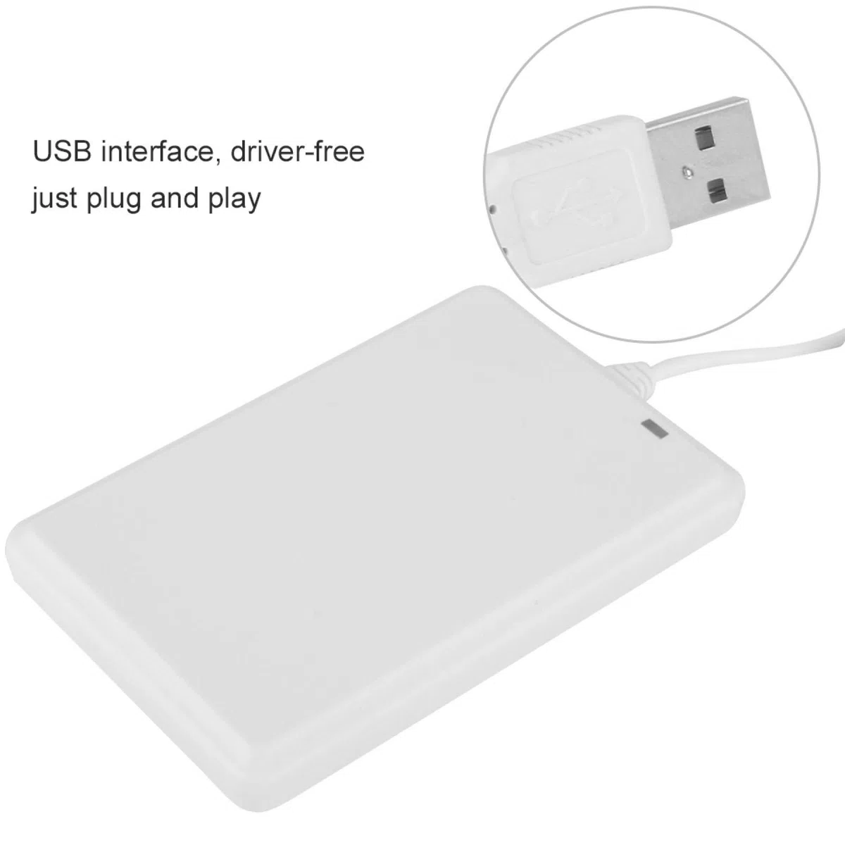 Lector de Tarjetas Inteligentes, Lector de Tarjetas de Acceso a la Puerta NFC, Interfaz USB, controlado por Controlador, para Negocios de Oficina (Tarjeta IC de 13,56 MHz)