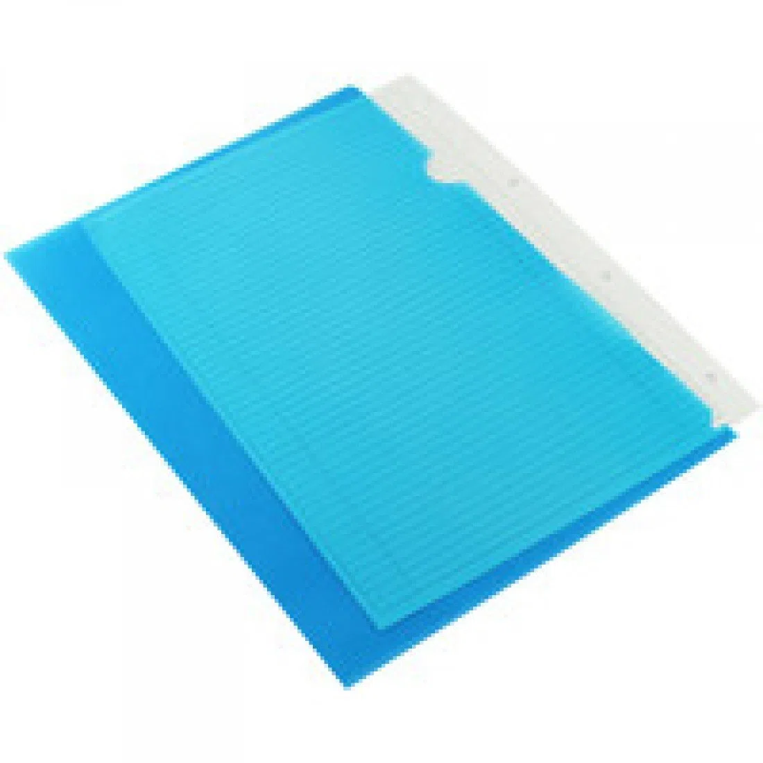 Carpeta dossier uñero plastico q-connect din a4 120 micras azul caja de 100 unidades.