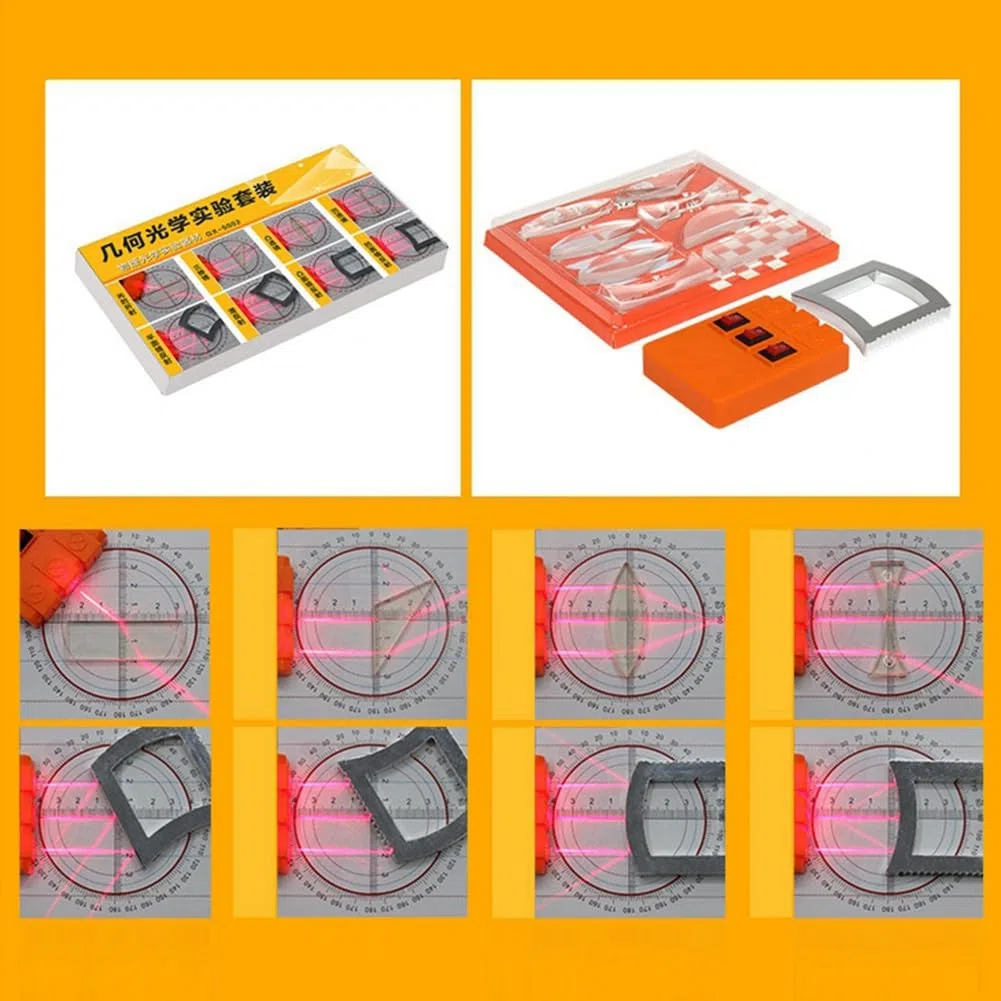 Lentes Equipos de Imágenes Herramientas Herramientas de Enseñanza Física Material Didáctico Óptica Geométrica Conjunto Experimental Kits de Aprendizaje 2 JUEGOS