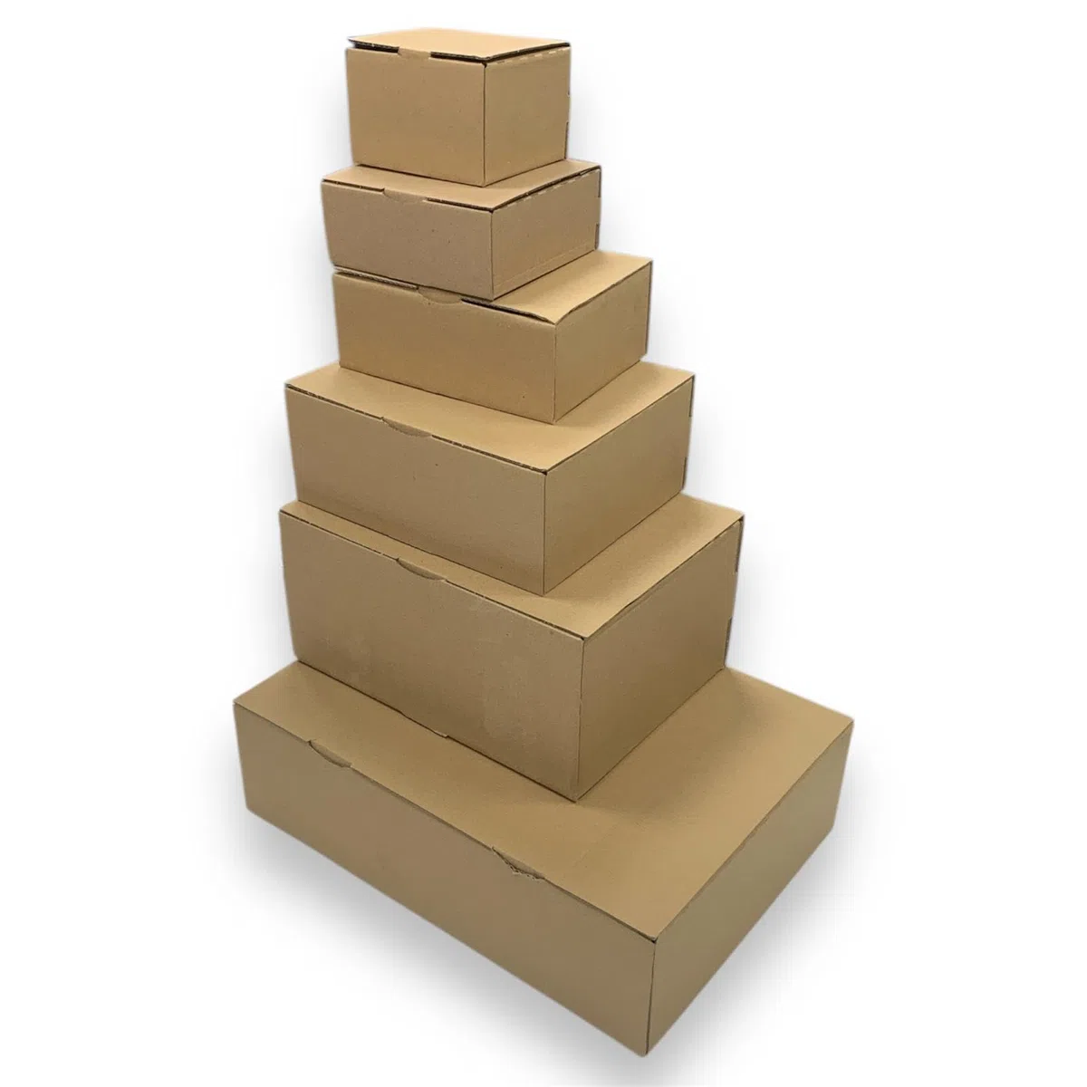 25 Cajas Automontables + 25/30 Hojas de Papel Manila (60x43cm), Cajas Postales de Cartón Reciclable - Montaje Instantáneo, Ideal para E-Commerce y Envíos Seguros (15x10x7cm - 25 Cajas + 25/30 Hojas)