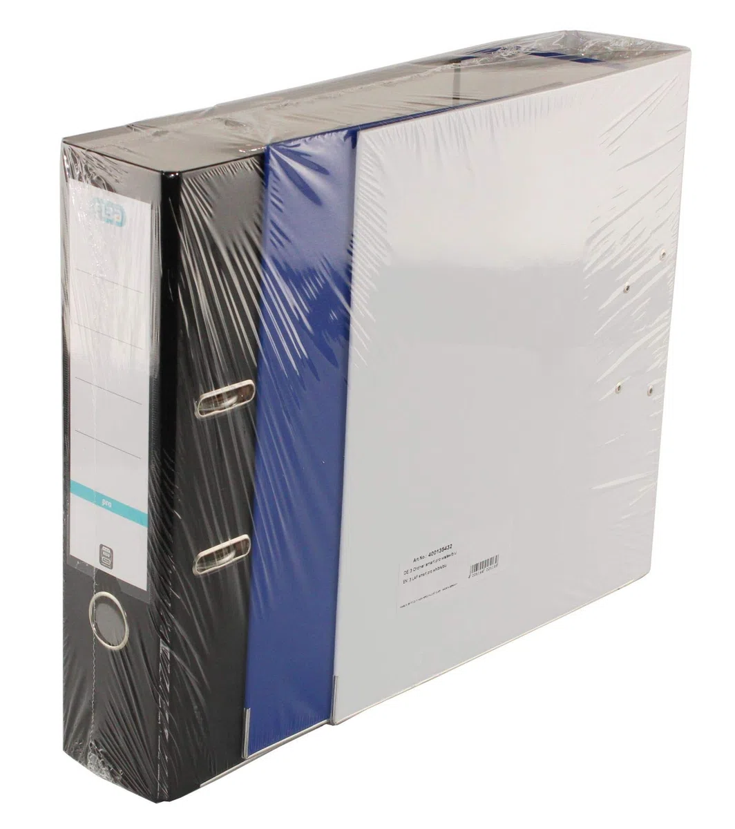 Elba Smart Pro - Archivador, color negro, azul, blanco breit (3 Stück)