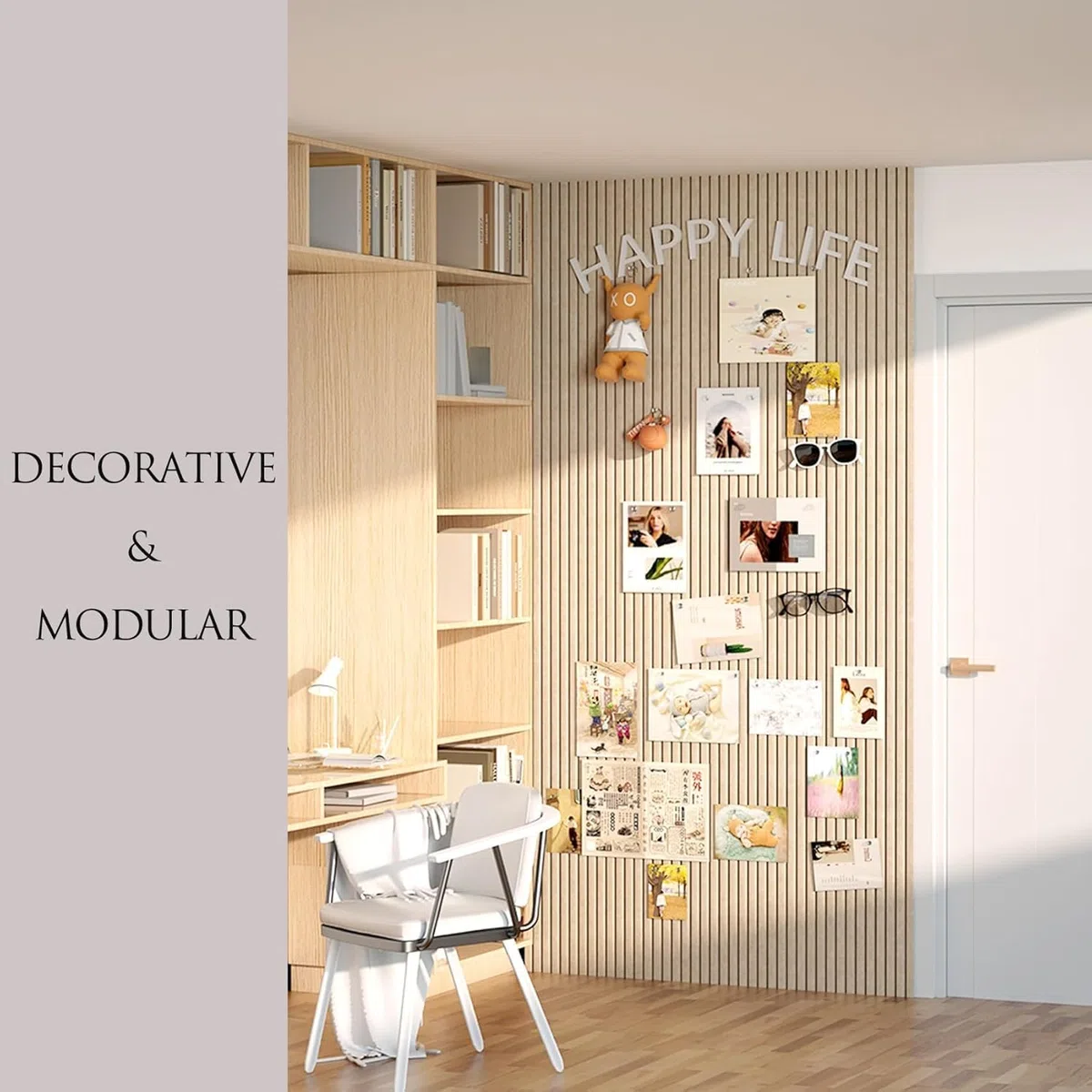 MEISO Corcho Pared Autoadhesivo 60 x 40 cm, Tablero de Corcho, Tablón de Anuncios de Corcho con 25 Chinchetas, Tablón de Fieltro para Colgar Fotos Notas de Oficina Decoración del Hogar