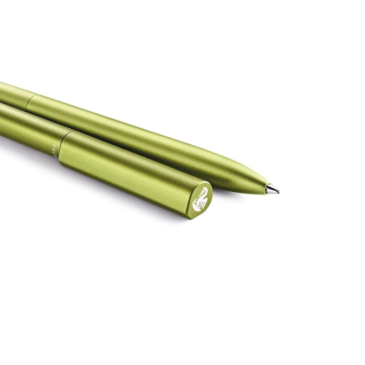 Pelikan, Bolígrafo Ineo, Color Verde, Tinta Recargable Azul, Acabado Metálico Satinado, Estuche Incluido