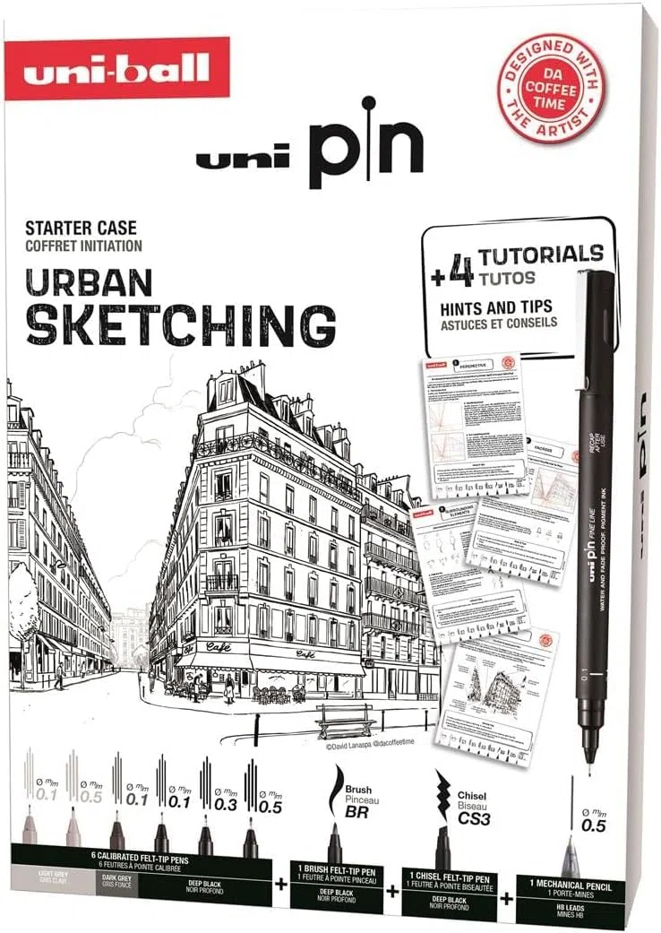 PIN SET 8P URBAN SKETCHING STARTER KIT - NO3