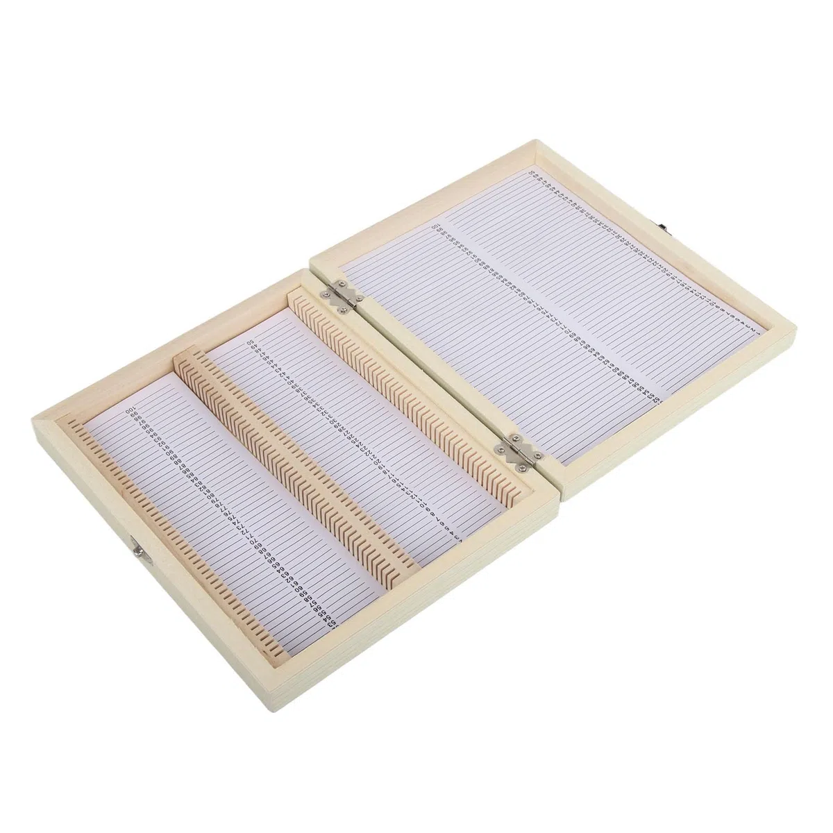 Caja de almacenamiento de diapositivas de madera preparada profesional, 100 unidades, caja de vidrio para niños, estudiantes, hogar, escuela, educación básica en ciencias