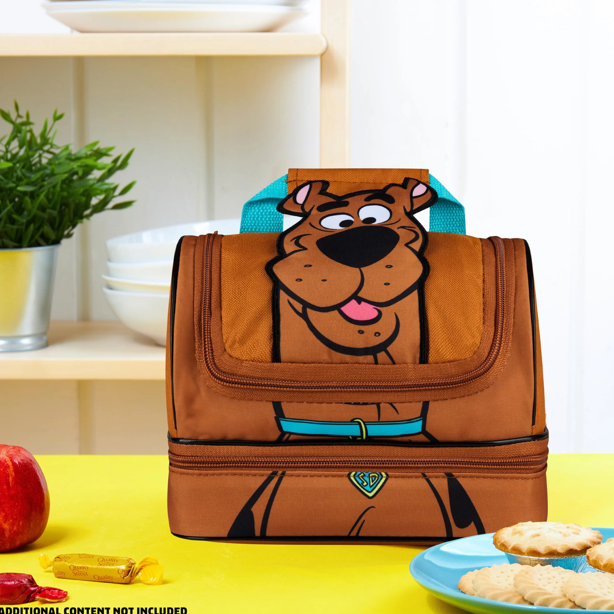 Get Trend Scooby Doo Bolsa Termica Porta Alimentos Infantil Bolsa Almuerzo con Compartimentos Nevera Bolso para Escuela Picnic Viajar (Marrón Scooby Doo)