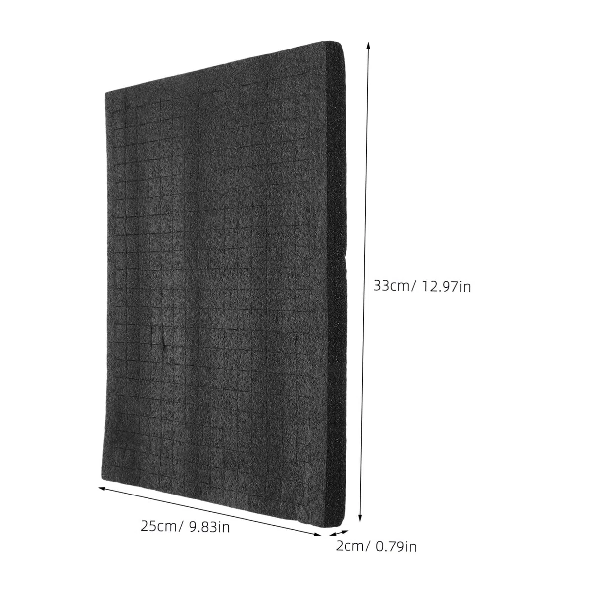 Láminas de Espuma Negra para Embalaje Almohadilla de Esponja Resistente a Impactos, Tamaño 33x25x2 Cm, Adecuado para Organizar y Proteger Objetos Variados