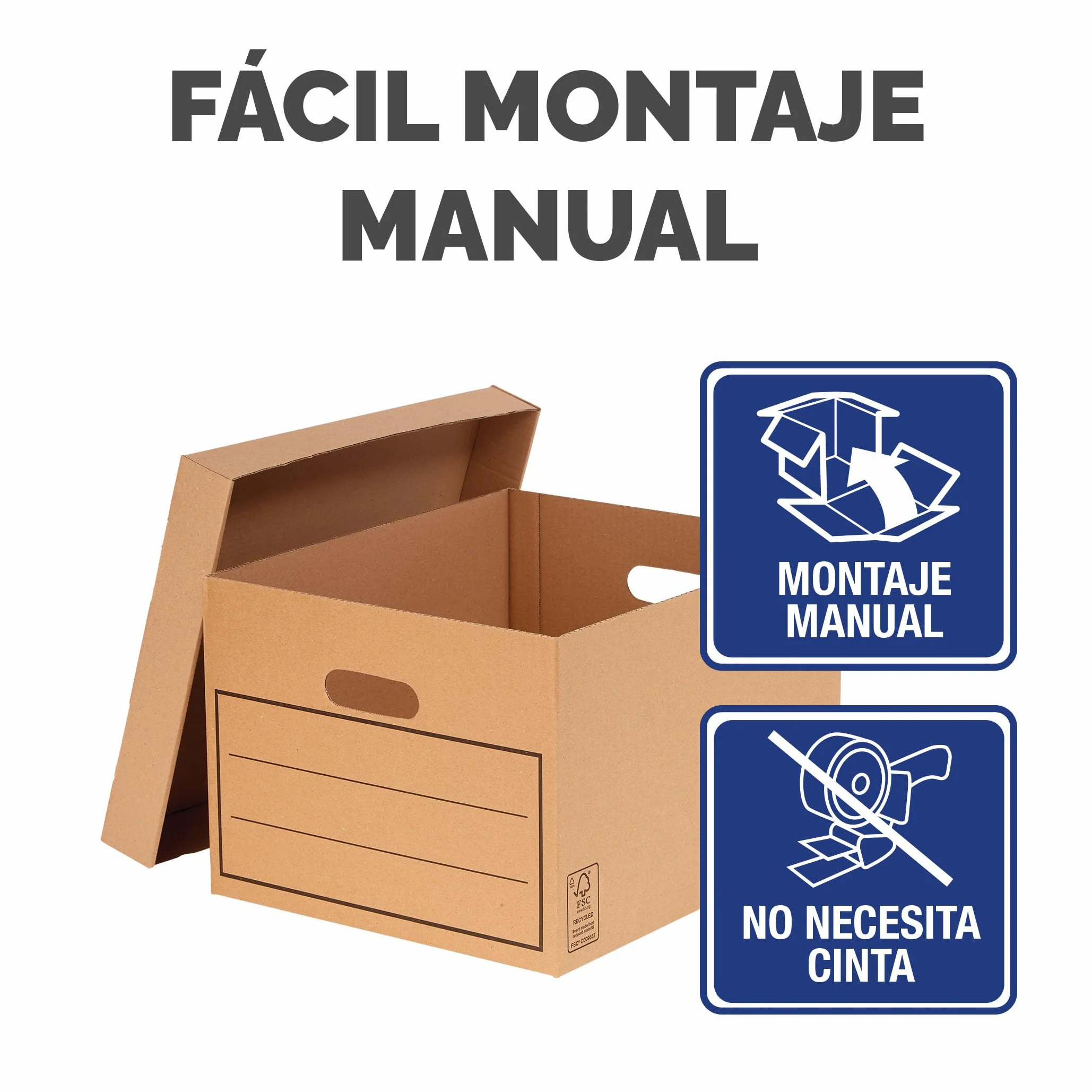 Bankers Box 00154, Caja de almacenamiento, marrón, pack de 10 unidades