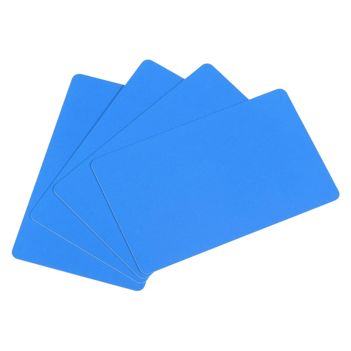 sourcing map En Blanco PVC Tarjetas 15mil para ID Impresora, Gráficos Azul Plástico Paquete de 50
