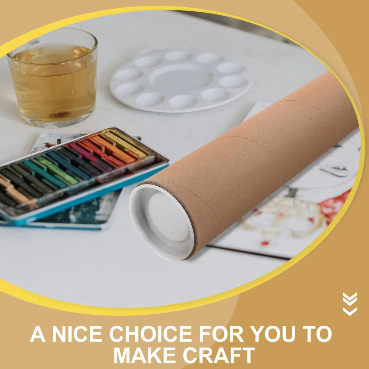 HOMSFOU tubo de cartón Dibujo tubos de cartón para embalaje papel de póster tubo de cartel de cartón para hacer cañas de pescar tubo de papel de arte de bricolaje