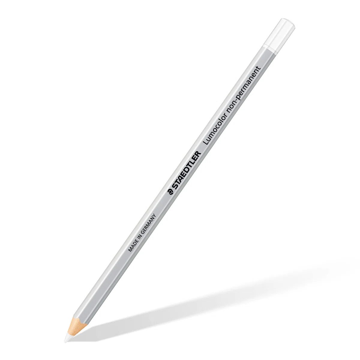 Staedtler Lumocolor 108-0. Lápices de madera de color blanco. Caja con 12 unidades.