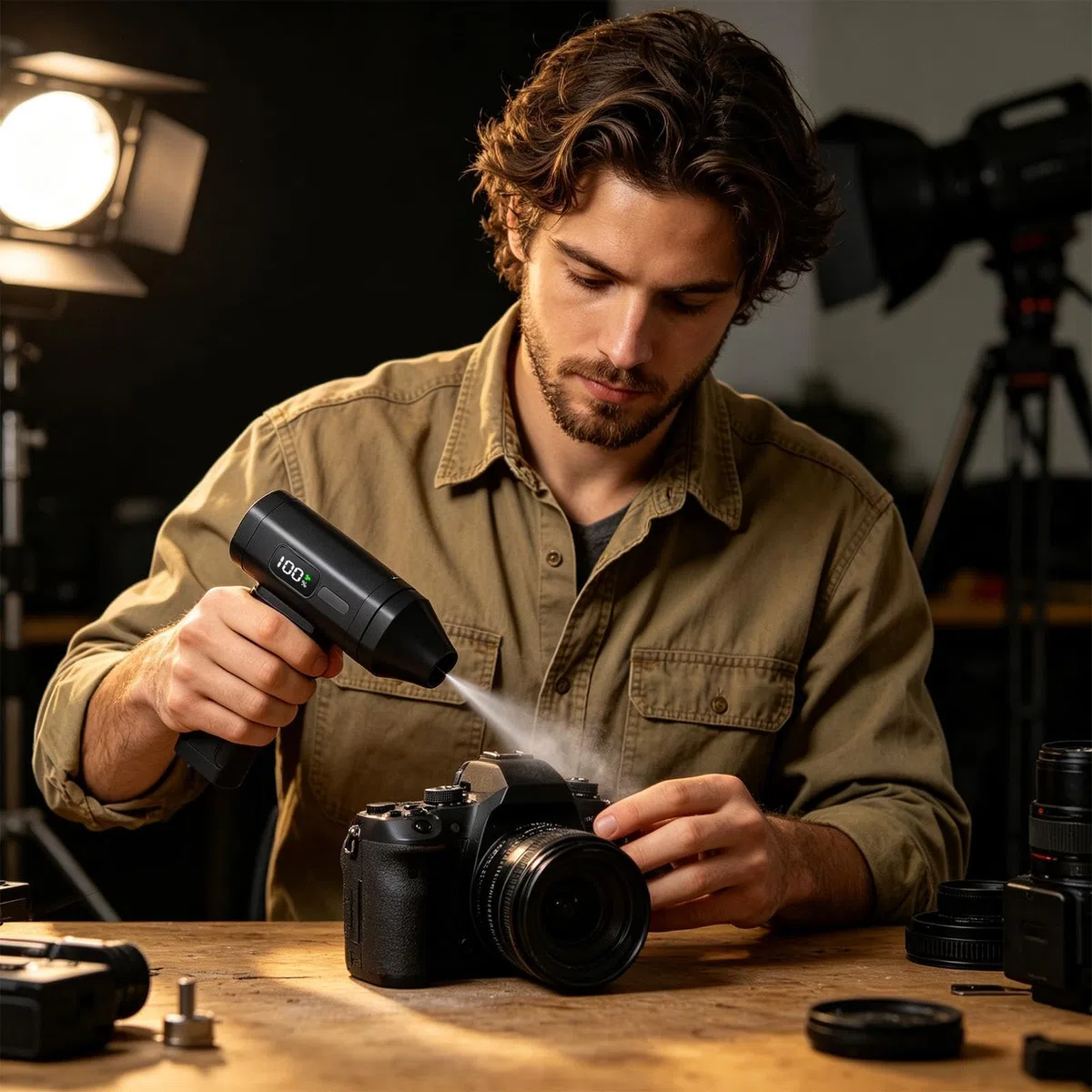 Ventilador De Aire - Removedor De Polvo Inalámbrico De 100.000 RPM | Plumero De Aire Comprimido De Alta Potencia De 5 Velocidades, Limpiador De PC Recargable De 6000 MAh Para Computadoras, Teclados E